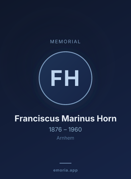 Memorial portrait of Franciscus Marinus Horn