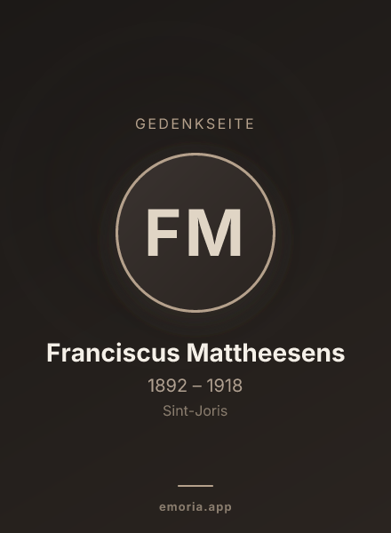 Gedenkportrait von Franciscus Mattheesens