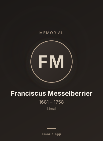 Memorial portrait of Franciscus Messelberrier