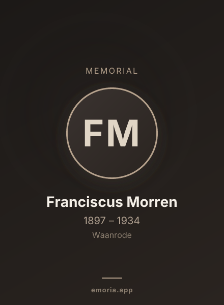 Memorial portrait of Franciscus Morren