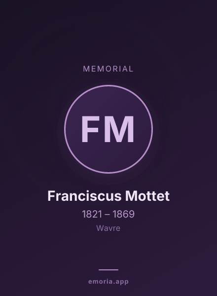 Memorial portrait of Franciscus Mottet