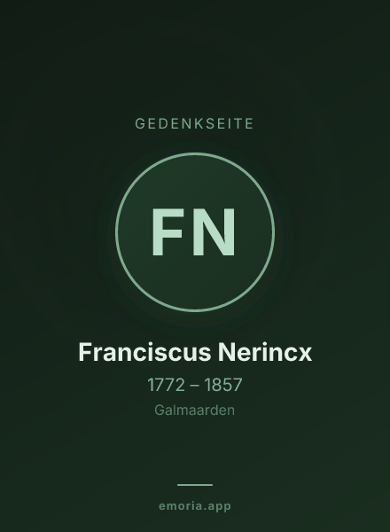 Gedenkportrait von Franciscus Nerincx