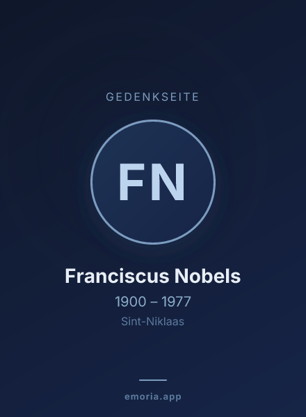 Gedenkportrait von Franciscus Nobels