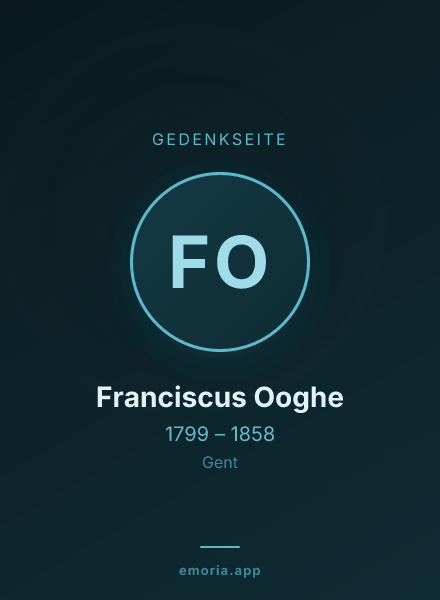 Gedenkportrait von Franciscus Ooghe