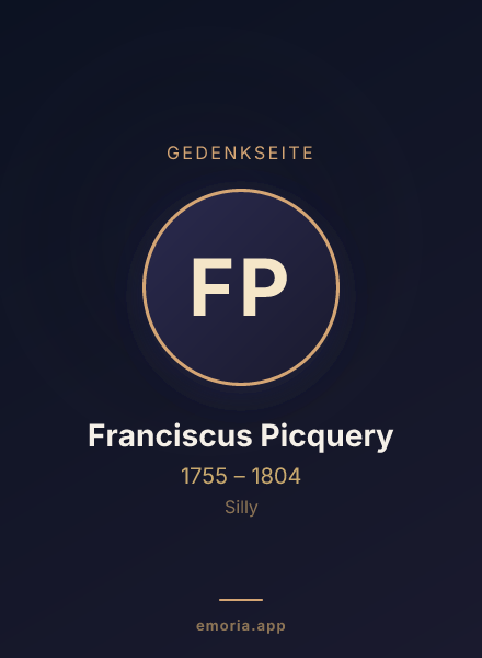 Gedenkportrait von Franciscus Picquery