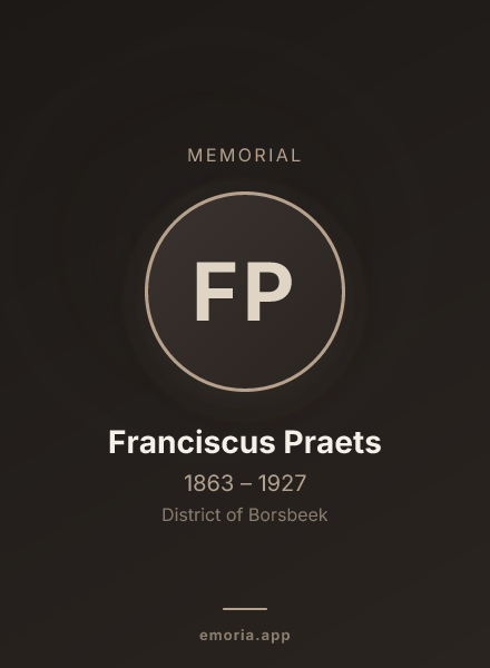 Memorial portrait of Franciscus Praets