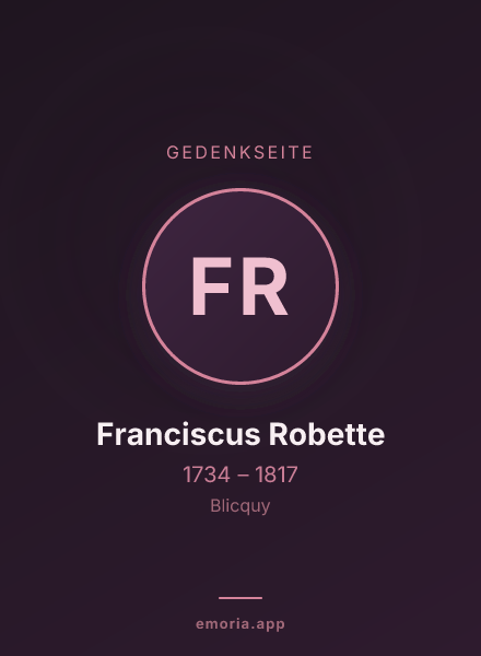 Gedenkportrait von Franciscus Robette