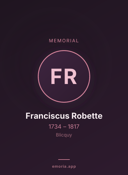 Memorial portrait of Franciscus Robette