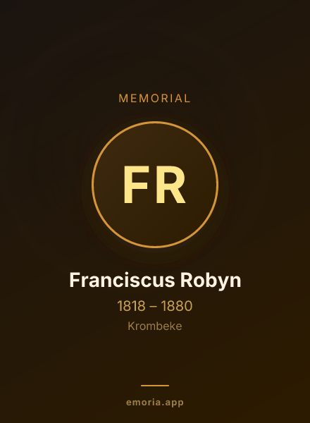 Memorial portrait of Franciscus Robyn