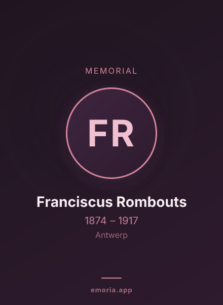 Memorial portrait of Franciscus Rombouts