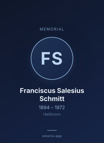 Memorial portrait of Franciscus Salesius Schmitt