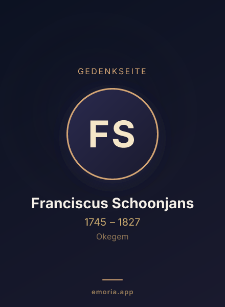 Gedenkportrait von Franciscus Schoonjans