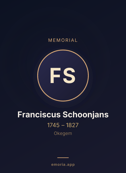Memorial portrait of Franciscus Schoonjans