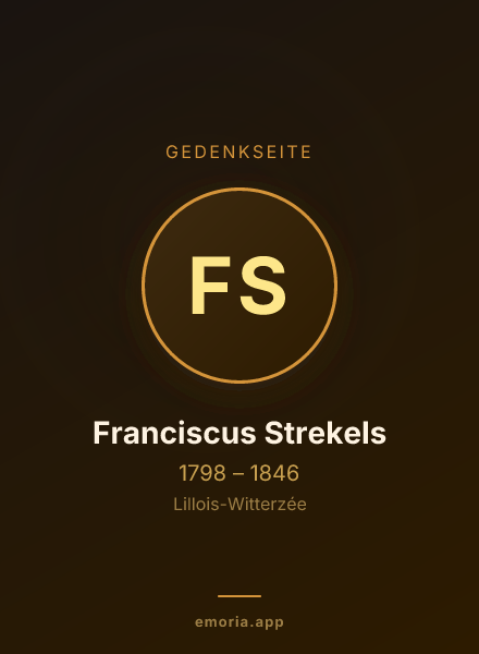 Gedenkportrait von Franciscus Strekels