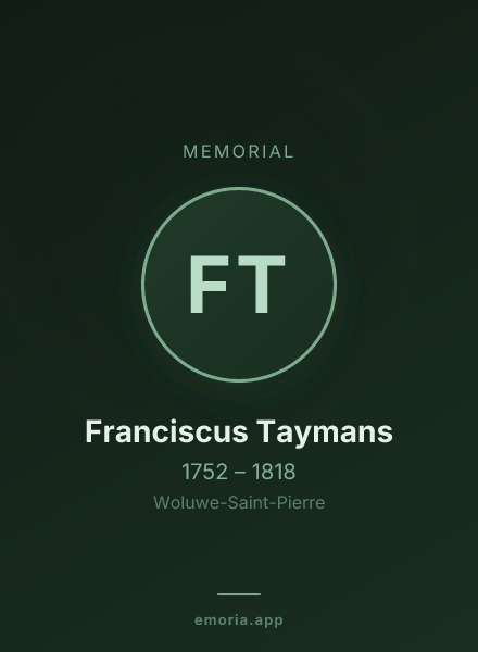 Memorial portrait of Franciscus Taymans