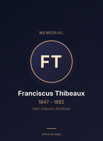 Memorial portrait of Franciscus Thibeaux