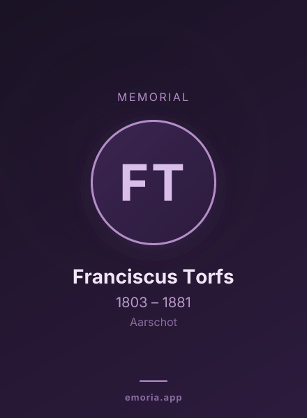 Memorial portrait of Franciscus Torfs