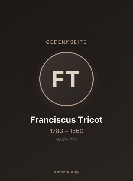 Gedenkportrait von Franciscus Tricot