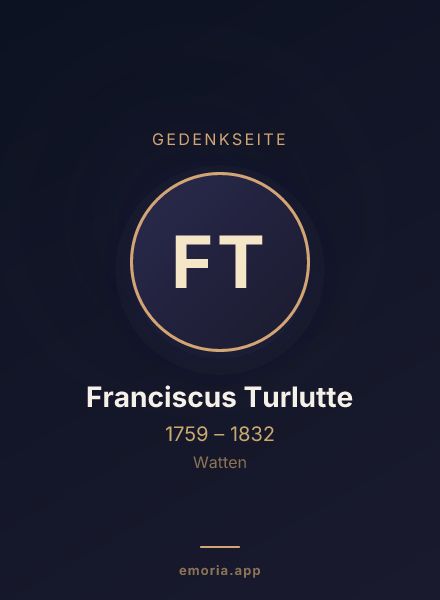 Gedenkportrait von Franciscus Turlutte