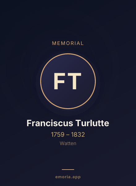 Memorial portrait of Franciscus Turlutte