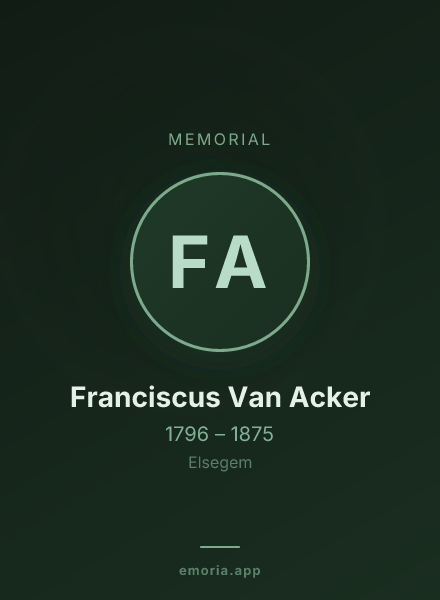 Memorial portrait of Franciscus Van Acker