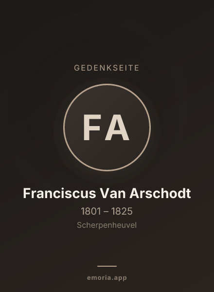 Gedenkportrait von Franciscus Van Arschodt