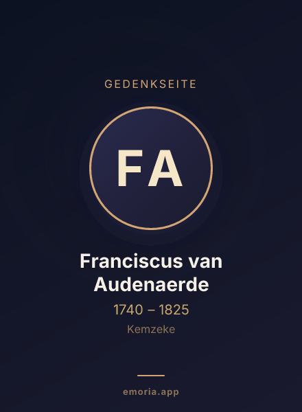 Gedenkportrait von Franciscus van Audenaerde