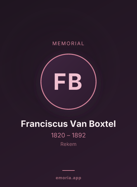 Memorial portrait of Franciscus Van Boxtel