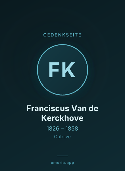 Gedenkportrait von Franciscus Van de Kerckhove