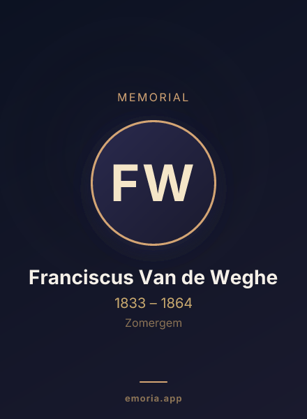 Memorial portrait of Franciscus Van de Weghe