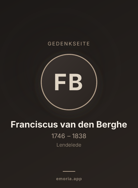 Gedenkportrait von Franciscus van den Berghe