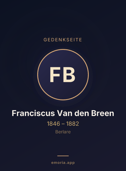Gedenkportrait von Franciscus Van den Breen