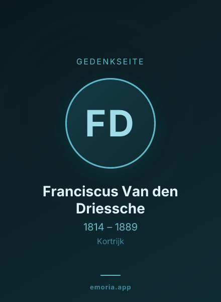 Gedenkportrait von Franciscus Van den Driessche