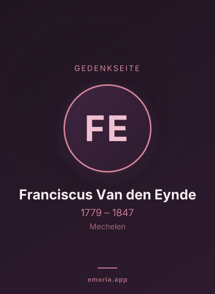 Gedenkportrait von Franciscus Van den Eynde