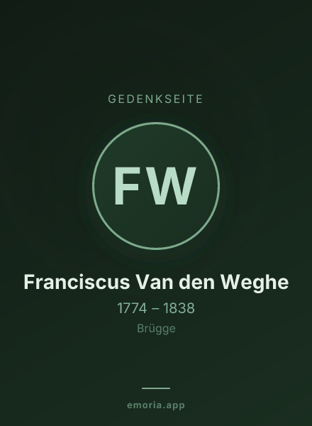 Gedenkportrait von Franciscus Van den Weghe