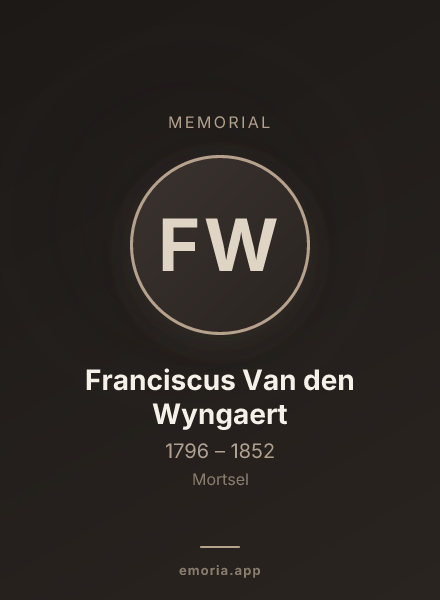Memorial portrait of Franciscus Van den Wyngaert