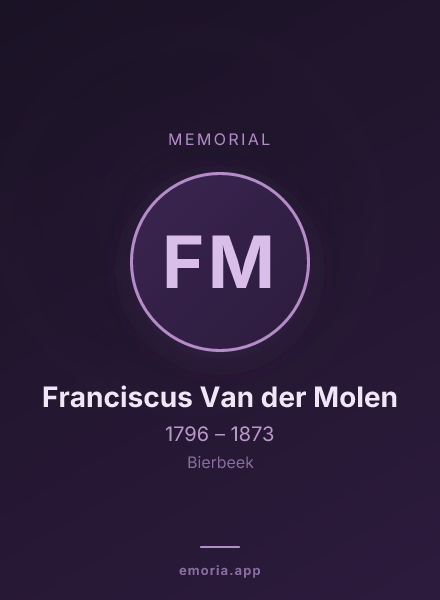 Memorial portrait of Franciscus Van der Molen