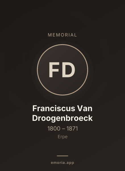 Memorial portrait of Franciscus Van Droogenbroeck