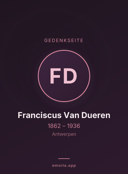 Gedenkportrait von Franciscus Van Dueren