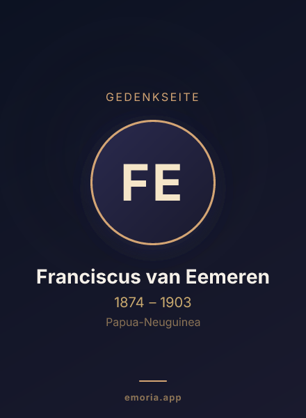 Gedenkportrait von Franciscus van Eemeren