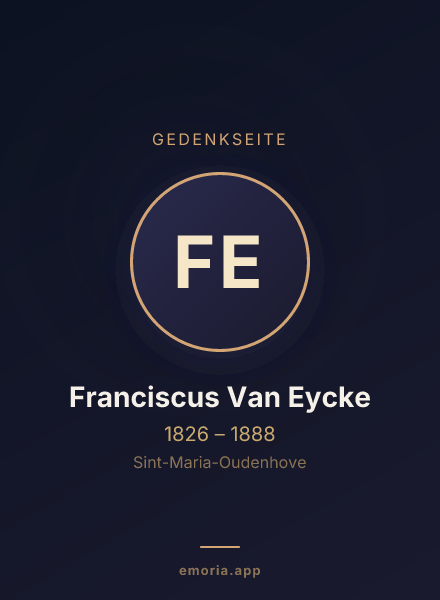 Gedenkportrait von Franciscus Van Eycke