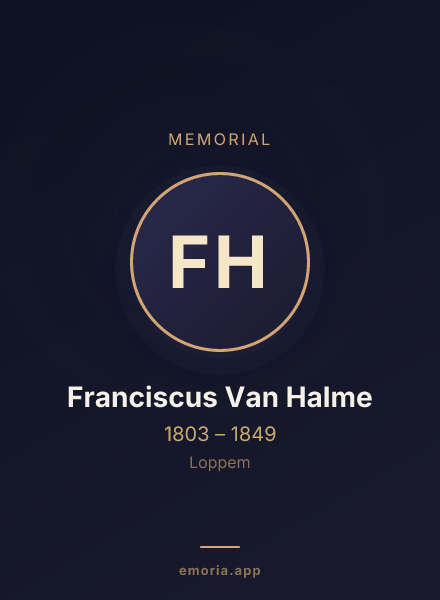 Memorial portrait of Franciscus Van Halme