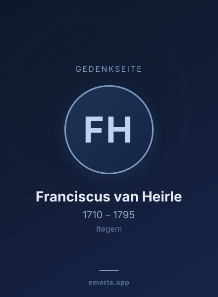 Gedenkportrait von Franciscus van Heirle