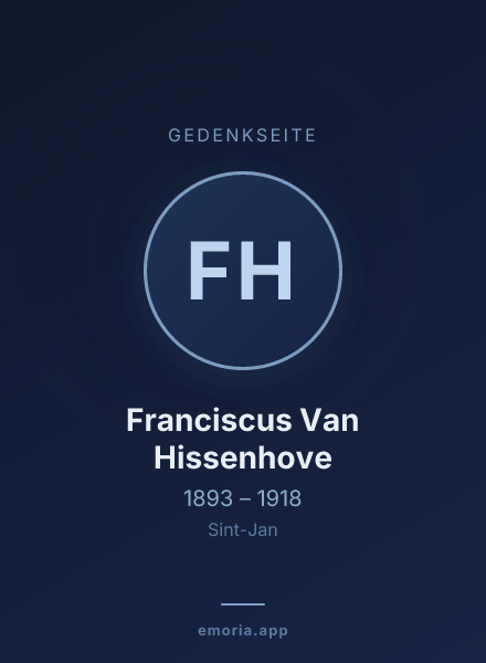 Gedenkportrait von Franciscus Van Hissenhove