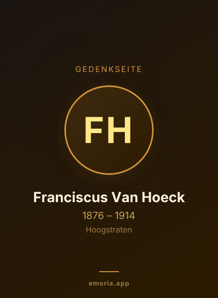 Gedenkportrait von Franciscus Van Hoeck