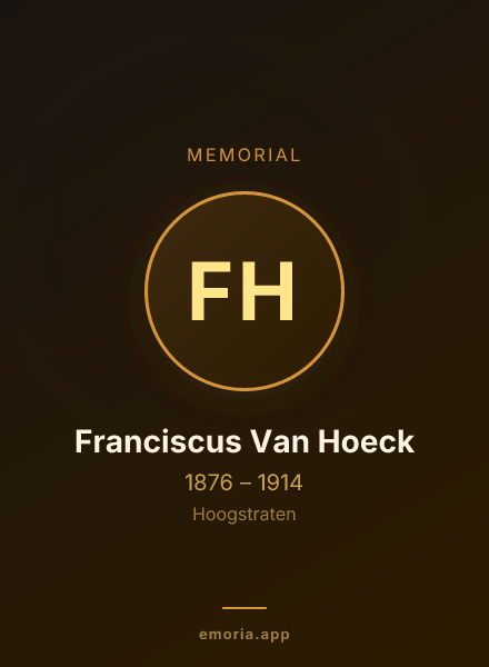 Memorial portrait of Franciscus Van Hoeck