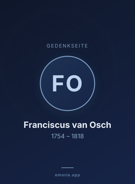 Gedenkportrait von Franciscus van Osch