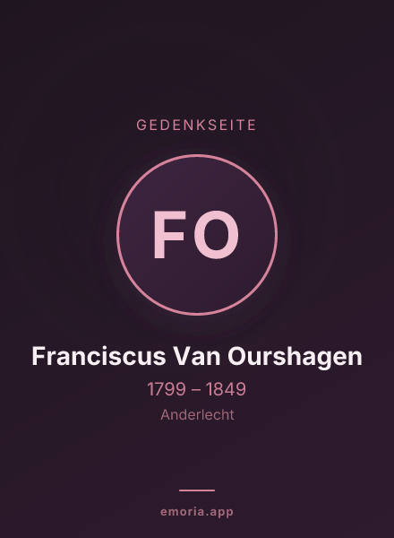 Gedenkportrait von Franciscus Van Ourshagen