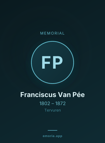 Memorial portrait of Franciscus Van Pée