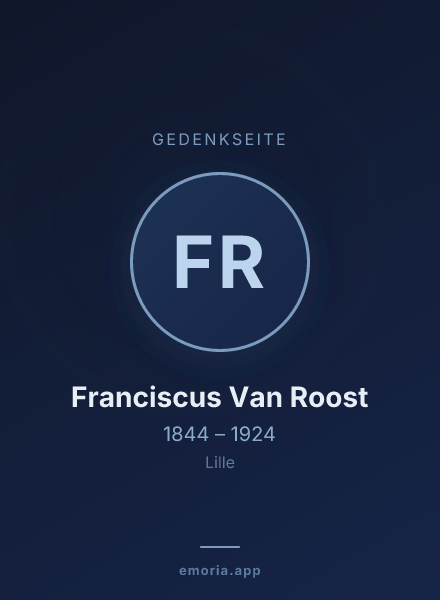 Gedenkportrait von Franciscus Van Roost